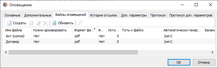 Файлы оповещения Файлы оповещения